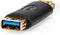 Nedis USB-A Adapter - USB 3.2 Gen 1 - USB-A Female - USB-A Female - 5 Gbps - Rond - Verguld - Antraciet - Doos