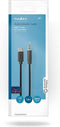 Nedis USB-C Adapter - USB 2.0 - USB-C Male - 3,5 mm Male - 1.00 m - Rond - Vernikkeld - PVC - Zwart - Doos