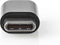 Nedis USB-C Adapter - USB 2.0 - USB-C Male - USB Micro-B Female - 480 Mbps - Rond - Vernikkeld - Zwart - Doos