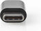 Nedis USB-C Adapter - USB 2.0 - USB-C Male - USB Micro-B Female - 480 Mbps - Rond - Verguld - Antraciet - Doos