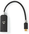 Nedis USB-C Adapter - USB 3.2 Gen 1 - USB-C Male - DisplayPort Female - 8K@30Hz - 0.20 m - Rond - Verguld - PVC - Antraciet - Window Box
