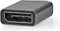 Nedis USB-C Adapter - USB 3.2 Gen 1 - USB-C Male - DisplayPort Female - 4K@60Hz - Rond - Vernikkeld - Grijs / Zwart - Envelop