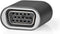 Nedis USB-C Adapter - USB 3.2 Gen 1 - USB-C Male - VGA Female 15p - Full HD 1080p - Rond - Vernikkeld - Grijs / Zwart - Envelop