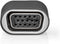 Nedis USB-C Adapter - USB 3.2 Gen 1 - USB-C Male - VGA Female 15p - Full HD 1080p - Rond - Vernikkeld - Grijs / Zwart - Envelop