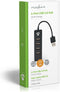 Nedis USB-Hub - USB-A Male - 4x USB A Female - 4-Poorts poort(en) - USB 2.0 - USB Gevoed