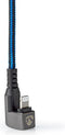 Nedis USB-Kabel - USB 2.0 - Apple Lightning 8-Pins - USB-A Male - 12 W - 480 Mbps - Vernikkeld - 1.00 m - Rond - Gevlochten / Nylon - Blauw / Zwart - Cover Window Box