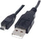 Nedis USB-Kabel - USB 2.0 - USB-A Male - Mini 4-Pin Male - 480 Mbps - Vernikkeld - 2.00 m - Rond - PVC - Zwart - Polybag