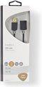Nedis USB-Kabel - USB 2.0 - USB-A Male - USB-A Female - 480 Mbps - Verguld - 2.00 m - Rond - PVC - Antraciet - Doos