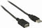 Nedis USB-Kabel - USB 2.0 - USB-A Male - USB-A Female - 480 Mbps - Vernikkeld - 2.00 m - Rond - PVC - Zwart - Doos