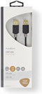 Nedis USB-Kabel - USB 2.0 - USB-A Male - USB-A Male - 480 Mbps - Verguld - 2.00 m - Rond - PVC - Antraciet - Doos