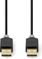 Nedis USB-Kabel - USB 2.0 - USB-A Male - USB-A Male - 480 Mbps - Verguld - 2.00 m - Rond - PVC - Antraciet - Doos