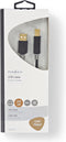 Nedis USB-Kabel - USB 2.0 - USB-A Male - USB-B Male - 480 Mbps - Verguld - 3.00 m - Rond - PVC - Antraciet - Window Box