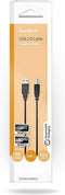 Nedis USB-Kabel - USB 2.0 - USB-A Male - USB-B Male - 480 Mbps - Vernikkeld - 3.00 m - Rond - PVC - Zwart - Doos