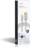 Nedis USB-Kabel - USB 2.0 - USB-A Male - USB-C Male - 15 W - 480 Mbps - Verguld - 1.00 m - Rond - Gevlochten / Nylon - Aluminium - Cover Window Box