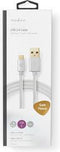 Nedis USB-Kabel - USB 2.0 - USB-A Male - USB-C Male - 15 W - 480 Mbps - Verguld - 1.00 m - Rond - Gevlochten / Nylon - Aluminium - Cover Window Box