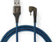 Nedis USB-Kabel - USB 2.0 - USB-A Male - USB-C Male - 480 Mbps - Verguld - 2.00 m - Rond - Gevlochten / Nylon - Blauw / Zwart - Cover Window Box