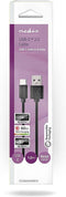 Nedis USB-Kabel - USB 2.0 - USB-A Male - USB-C Male - 60 W - 480 Mbps - Vernikkeld - 1.00 m - Rond - PVC - Zwart - Doos