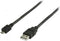 Nedis USB-Kabel - USB 2.0 - USB-A Male - USB Micro-B Male - 10 W - 480 Mbps - Vernikkeld - 0.50 m - Rond - PVC - Zwart - Label