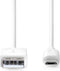 Nedis USB-Kabel - USB 2.0 - USB-A Male - USB Micro-B Male - 12 W - 480 Mbps - Vernikkeld - 1.00 m - Rond - PVC - Wit - Doos