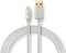 Nedis USB-Kabel - USB 2.0 - USB-A Male - USB Micro-B Male - 15 W - 480 Mbps - Verguld - 1.00 m - Rond - Gevlochten / Nylon - Aluminium - Cover Window Box