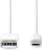 Nedis USB-Kabel - USB 2.0 - USB-A Male - USB Micro-B Male - 480 Mbps - Vernikkeld - 1.00 m - Rond - PVC - Wit - Doos