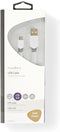 Nedis USB-Kabel - USB 2.0 - USB-A Male - USB Micro-B Male - 480 Mbps - Verguld - 1.00 m - Plat - PVC - Wit - Window Box