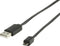 Nedis USB-Kabel - USB 2.0 - USB-A Male - USB Micro-B Male - 480 Mbps - Vernikkeld - 1.00 m - Plat - PVC - Zwart - Envelop