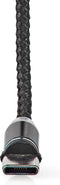 Nedis USB-Kabel - USB 2.0 - USB-A Male - USB Micro-B Male / USB-C Male - 10 W - No Data Transfer - Vernikkeld - 2.00 m - Rond - Nylon - Zwart - Doos