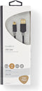 Nedis USB-Kabel - USB 2.0 - USB-A Male - USB Mini-B 5-Pins Male - 480 Mbps - Verguld - 2.00 m - Rond - PVC - Antraciet - Window Box