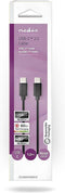 Nedis USB-Kabel - USB 2.0 - USB-C Male - USB-C Male - 60 W - 480 Mbps - Vernikkeld - 1.00 m - Rond - PVC - Zwart - Doos