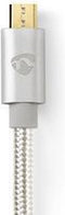 Nedis USB-Kabel - USB 2.0 - USB-C Male - USB Micro-B Male - 10 W - 480 Mbps - Verguld - 2.00 m - Rond - Gevlochten / Nylon - Aluminium - Cover Window Box