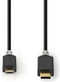 Nedis USB-Kabel - USB 2.0 - USB-C Male - USB Micro-B Male - 60 W - 480 Mbps - Verguld - 1.00 m - Rond - PVC - Antraciet - Window Box