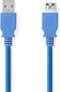 Nedis USB-Kabel - USB 3.2 Gen 1 - USB-A Male - USB-A Female - 5 Gbps - Vernikkeld - 2.00 m - Rond - PVC - Blauw - Doos