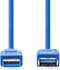 Nedis USB-Kabel - USB 3.2 Gen 1 - USB-A Male - USB-A Female - 5 Gbps - Vernikkeld - 2.00 m - Rond - PVC - Blauw - Doos