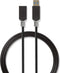 Nedis USB-Kabel - USB 3.2 Gen 1 - USB-A Male - USB-A Female - 5 Gbps - Verguld - 2.00 m - Rond - PVC - Antraciet - Doos