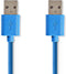 Nedis USB-Kabel - USB 3.2 Gen 1 - USB-A Male - USB-A Male - 5 Gbps - Vernikkeld - 2.00 m - Rond - PVC - Blauw - Envelop