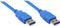 Nedis USB-Kabel - USB 3.2 Gen 1 - USB-A Male - USB-A Male - 5 Gbps - Vernikkeld - 1.00 m - Rond - PVC - Blauw - Envelop