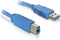 Nedis USB-Kabel - USB 3.2 Gen 1 - USB-A Male - USB-B Male - 5 Gbps - Vernikkeld - 3.00 m - Rond - PVC - Blauw - Envelop