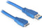 Nedis USB-Kabel - USB 3.2 Gen 1 - USB-A Male - USB Micro-B Male - 5 Gbps - Vernikkeld - 5.00 m - Rond - PVC - Blauw - Envelop