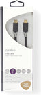 Nedis USB-Kabel - USB 3.2 Gen 1 - USB-C Male - USB-C Male - 60 W - 4K@60Hz - 5 Gbps - Vernikkeld - 1.00 m - Rond - PVC - Antraciet - Window Box