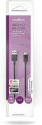 Nedis USB-Kabel - USB 3.2 Gen 2 - USB-A Male - USB-C Male - 60 W - 10 Gbps - Vernikkeld - 1.00 m - Rond - PVC - Zwart - Doos