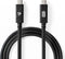 Nedis USB-Kabel - USB 3.2 Gen 2 - USB-C Male - USB-C Male - 100 W - 4K@60Hz - 10 Gbps - Vernikkeld - 1.00 m - Rond - PVC - Zwart - Doos