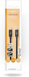 Nedis USB-Kabel - USB 4.0 Gen 2x2 - USB-C Male - USB-C Male - 240 W - 8K@60Hz - 20 Gbps - Vernikkeld - 2.00 m - Rond - PVC - Zwart - Doos