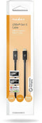 Nedis USB-Kabel - USB 4.0 Gen 3x2 - USB-C Male - USB-C Male - 240 W - 8K@60Hz - 40 Gbps - Vernikkeld - 1.00 m - Rond - PVC - Zwart - Doos