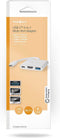 Nedis USB Multi-Port Adapter - USB 3.2 Gen 1 - USB-C Male - HDMI Output / USB-A Female / USB-C Female - 5 Gbps - 0.10 m - Rond - Vernikkeld - PVC - Wit - Doos