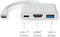 Nedis USB Multi-Port Adapter - USB 3.2 Gen 1 - USB-C Male - HDMI Output / USB-A Female / USB-C Female - 5 Gbps - 0.10 m - Rond - Vernikkeld - PVC - Wit - Doos