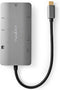 Nedis USB Multi-Port Adapter - USB 3.2 Gen 1 - USB-C Male - HDMI Output / Micro SD / RJ45 Female / SD / USB-C Female / 3x USB-A Female - 5 Gbps - 0.20 m - Rond - Verguld - PVC - Antraciet - Doos