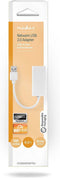 Nedis USB-netwerkadapter - USB 2.0 - 100 Mbps - USB-A Male - RJ45 Female - 0.20 m - Rond - Verguld / Vernikkeld - Koper - Wit - Doos