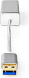 Nedis USB-netwerkadapter - USB 3.2 Gen 1 - 1 Gbps - USB-A Male - RJ45 Female - 0.20 m - Rond - Verguld - Koper - Zilver - Cover Window Box