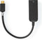 Nedis USB-netwerkadapter - USB 3.2 Gen 1 - 1000 Mbps - USB-C Male - RJ45 Female - 0.20 m - Rond - Verguld - Vertind-Koper - Antraciet - Doos
